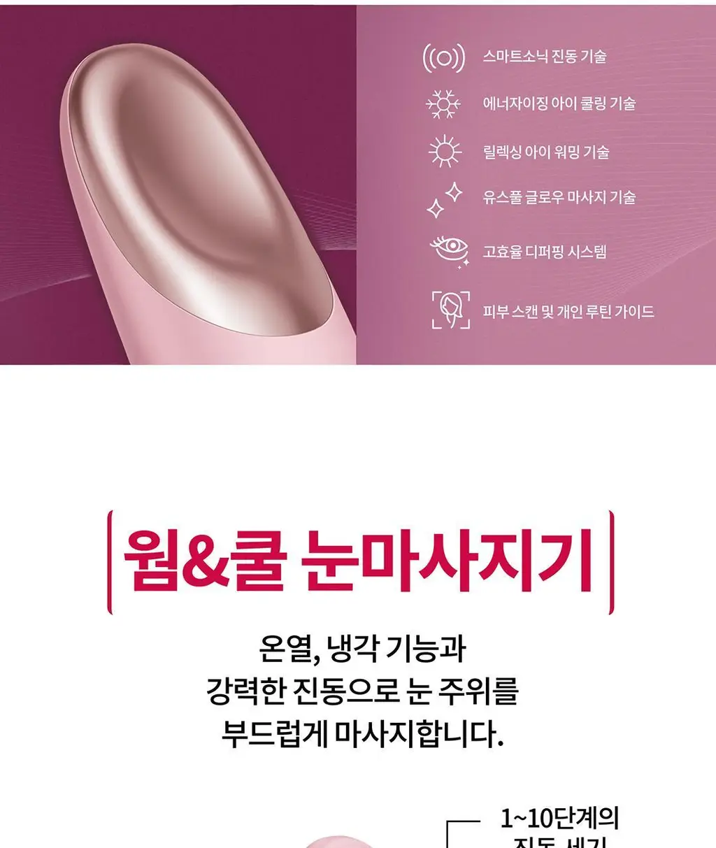 [온열+냉각 모드/붓기제거] 게스케 산리오 헬로키티 웜&쿨 아이 에너자이저 6 in 1 (+키티 수동 브러시 증정) 상세페이지 4